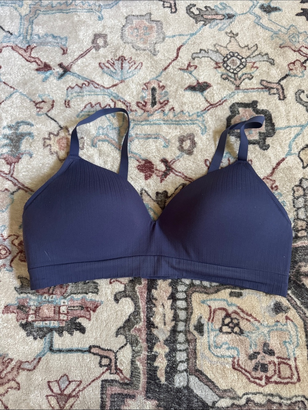 Wireless Everyday Bra in Navy Blue - Smooth Comfort